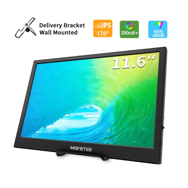 HGFRTEE 11.6-Inch Portable Display, Built-In Speaker, HD Resolution , 60Hz Refresh Rate - Ideal For Work & Entertainmen - 이미지 5
